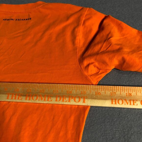 armani exchange womens t shirt top medium m orange graphic pencil drawing s15 - Picture 14 of 14